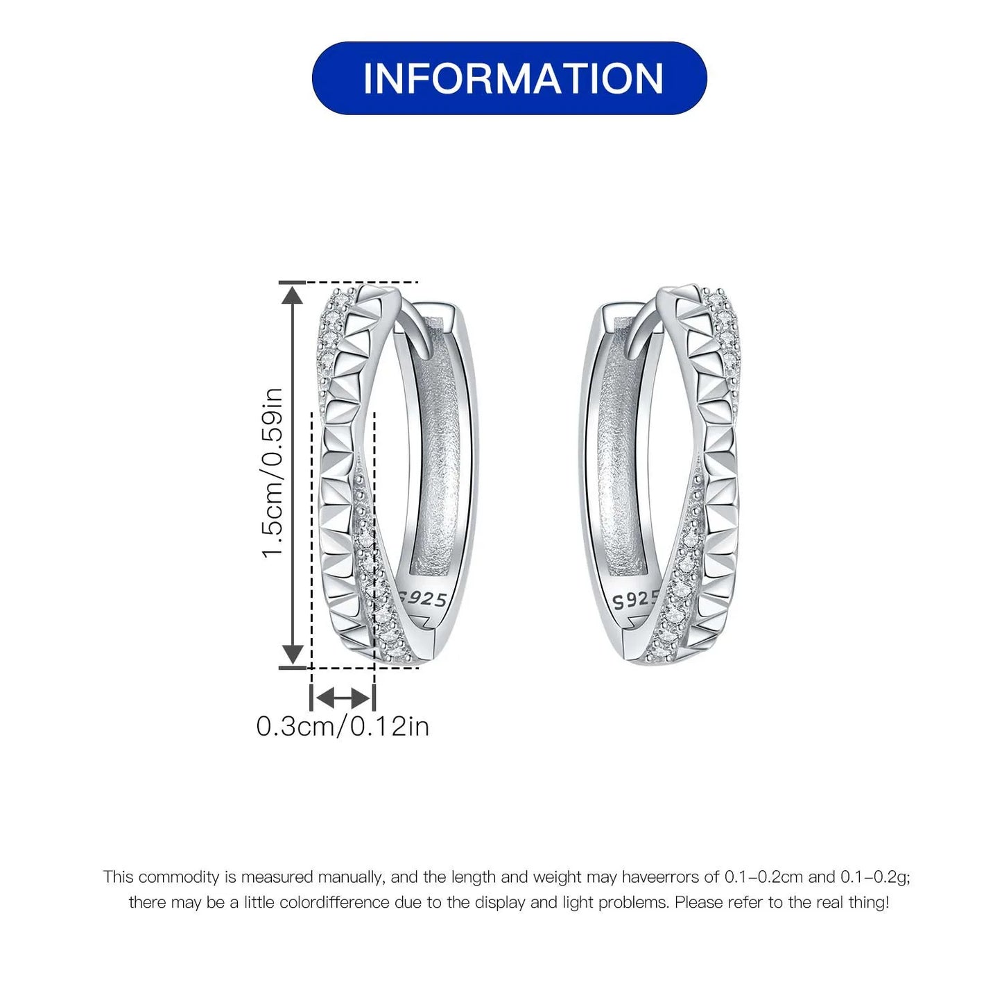 925 Sterling Silver Exquisite Multi-layer Ear Ring Jewelry Versatile Hoop Earrings For Women Jewelry Fine Birthday Party Gift
