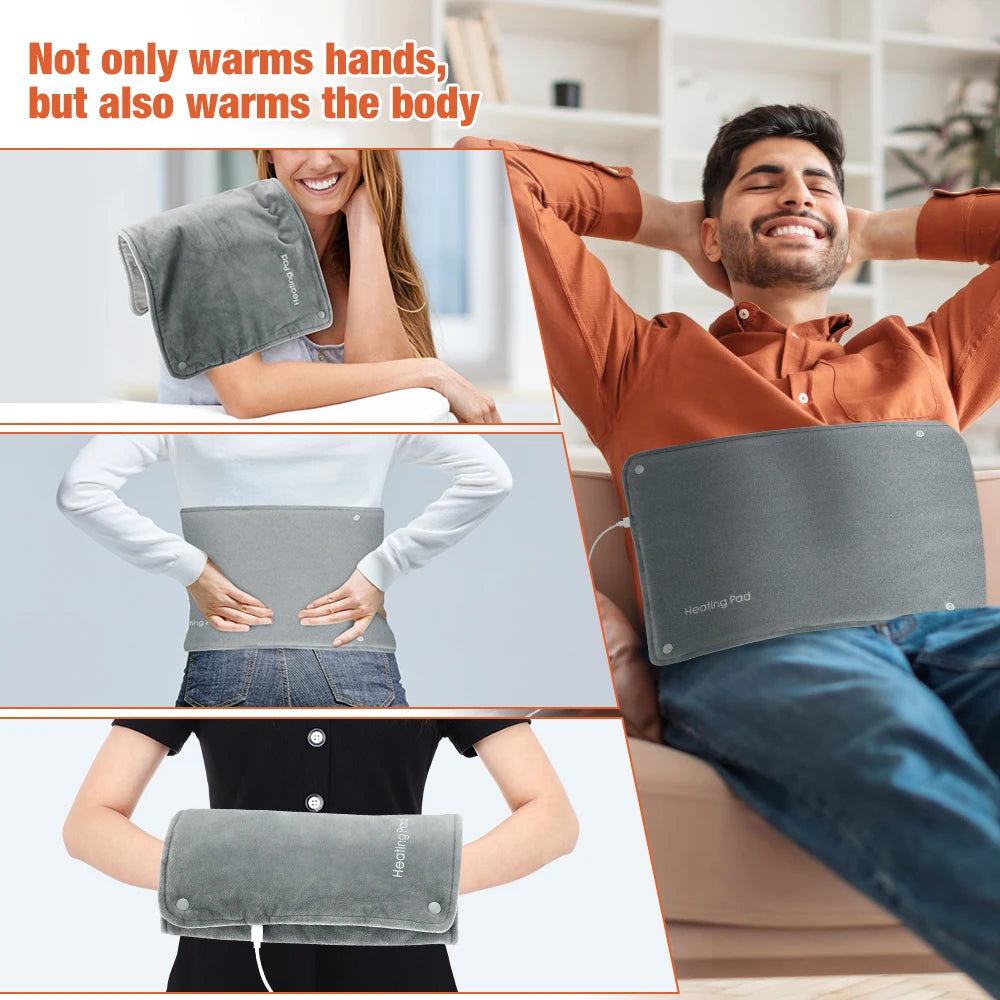 Electric Hand Warmer USB Charging Hand Muff Pouch Winter Heater for Home Office Heating Pad for Waist Legs Shoulder Blanket