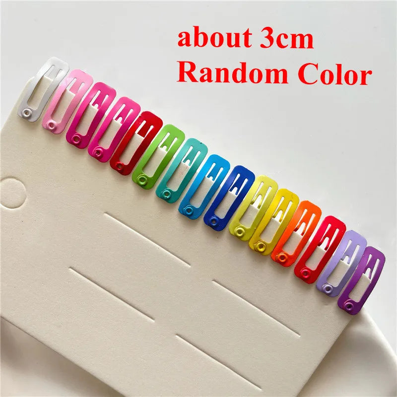 20/40Pcs Alloy Hair Accessories Children Hairpin Cartoon Animal Flower Print Dripping Hair Clips Girls Headdress Head Decoration