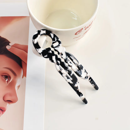 1PC New Model Acrylic Anti-Slip Toothed U-Shaped Hairpin for Updos and Casual Hairstyles - Suitable for Various Hair Volumes