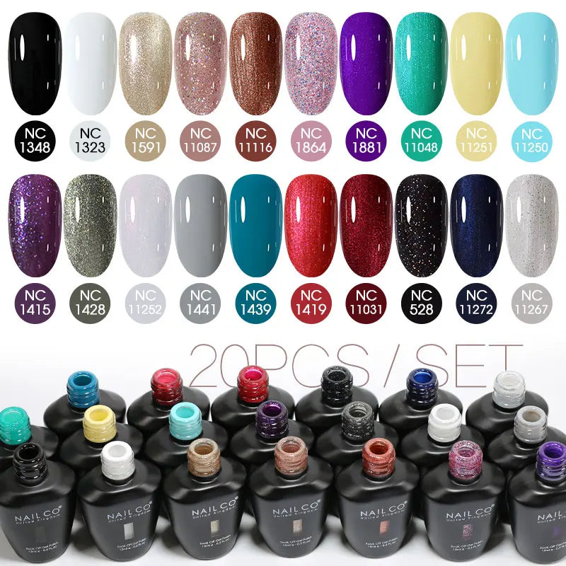 NAILCO 15ml 10/20/30pcs Nail Gel Polish 333 Colors Blue UV&LED Gel Varnish Nude Red Soak Off Semi Permanent UV Nail Gel Varnish