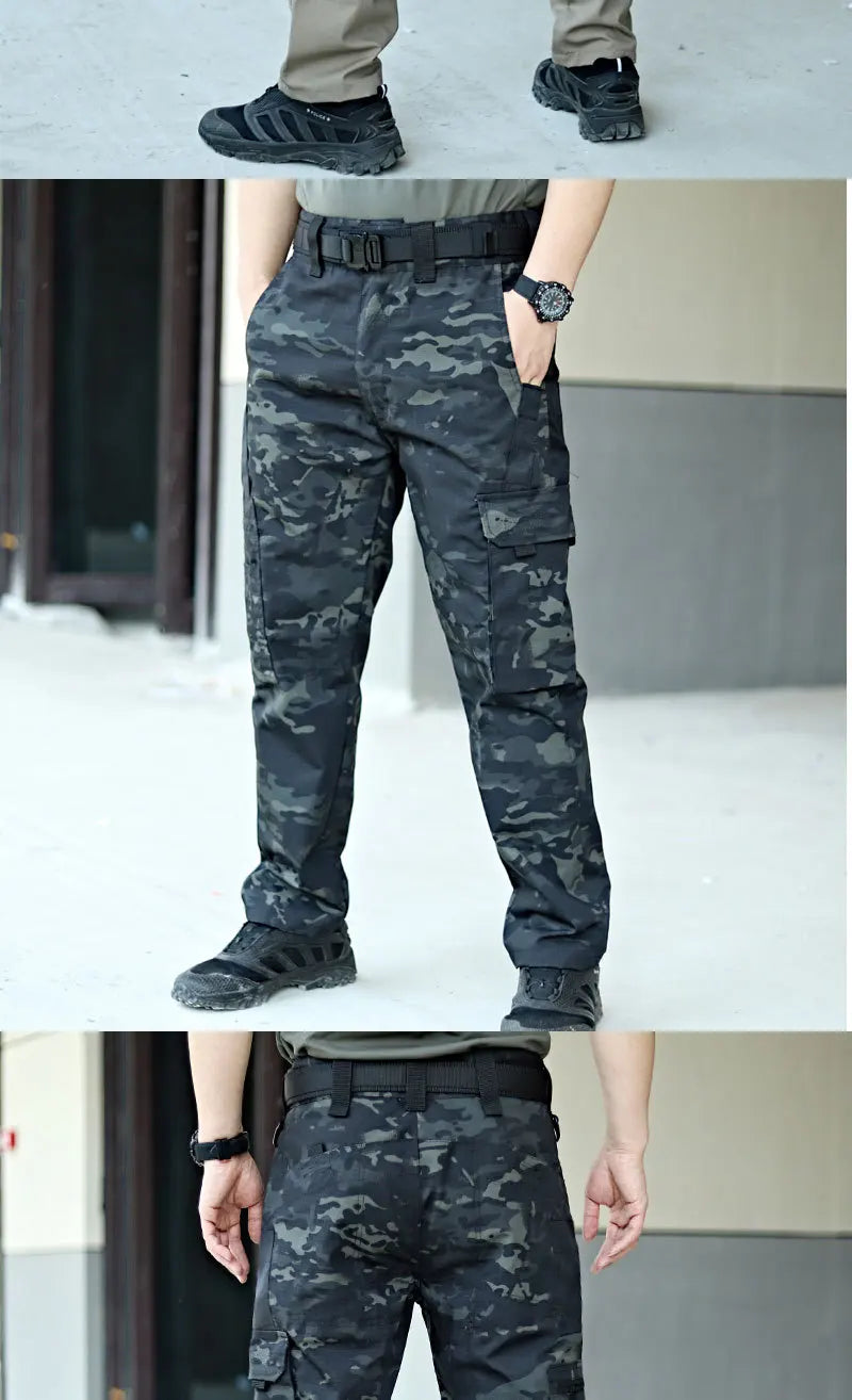 New Tactical Work Pants Men Casual Outdoor Waterproof Cargo Trousers 2/1Pcs Multi-pocket Wear-Resistant Outdoor Training Trouser