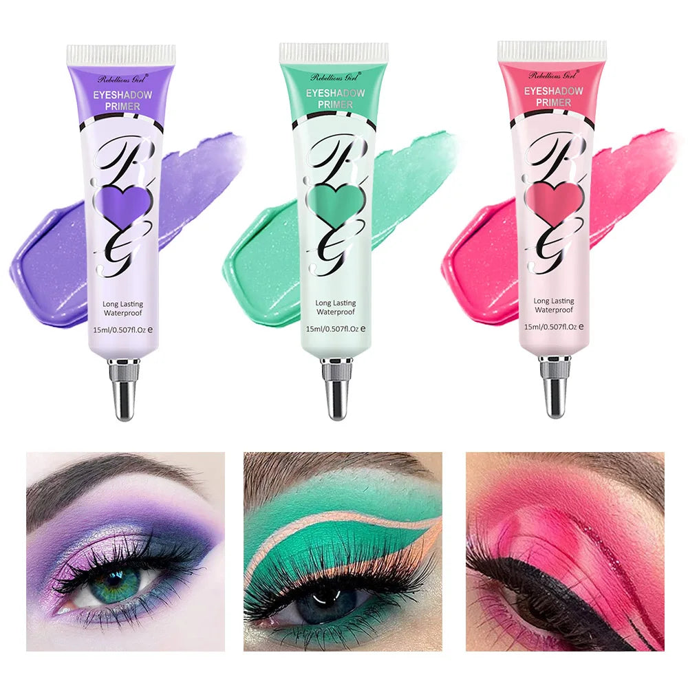 White Dark Matte Eye Shadow Primer Suitable for Oily Eyelid Eye Makeup Base Waterproof and Stain Resistant,Durable Cream Liquid