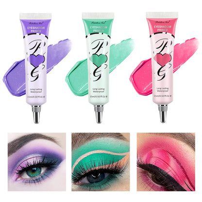 White Dark Matte Eye Shadow Primer Suitable for Oily Eyelid Eye Makeup Base Waterproof and Stain Resistant,Durable Cream Liquid