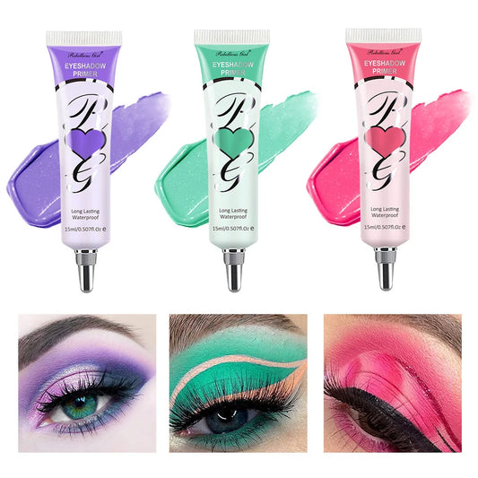 White Dark Matte Eye Shadow Primer Suitable for Oily Eyelid Eye Makeup Base Waterproof and Stain Resistant,Durable Cream Liquid
