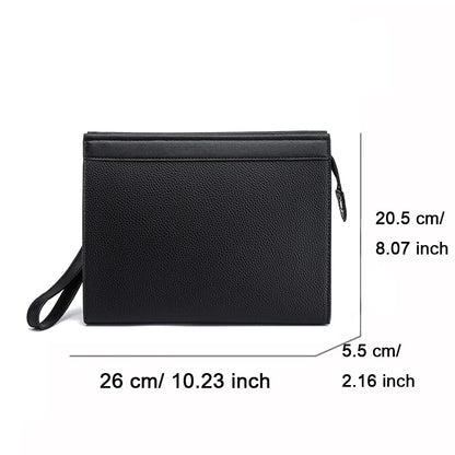 Black PU Leather Men Clutches Bags Wallets Envelope Bag Purse Business Male Phone Clutch Bags Designer Men Bags Wristlets Bags