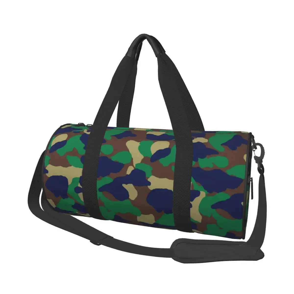 Camo Travel Bags Men Fitness Handbag Cylinder Shoulder Bag Women Large Travel Tote Luggage Bag Gym Handbags