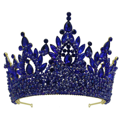 Queen Crowns For Women Crystal Princess Big Bridal Tiara Crown For Wedding Bride Pageant Miss Universe Hair Jewelry Headdress