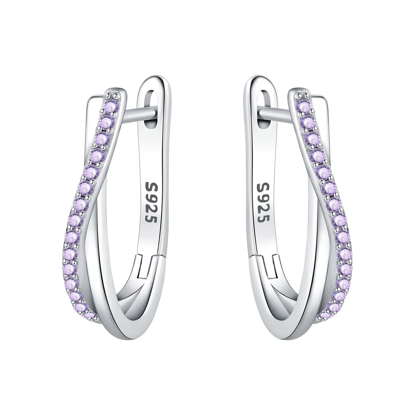 925 Sterling Silver Exquisite Multi-layer Ear Ring Jewelry Versatile Hoop Earrings For Women Jewelry Fine Birthday Party Gift