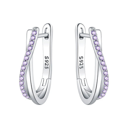 925 Sterling Silver Exquisite Multi-layer Ear Ring Jewelry Versatile Hoop Earrings For Women Jewelry Fine Birthday Party Gift