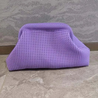 Durable Polyester Summer Beach Clutch Bag Elastic Soft Hollow Out Pouch Large Capacity Breathable Small Crochet Handbag Spring