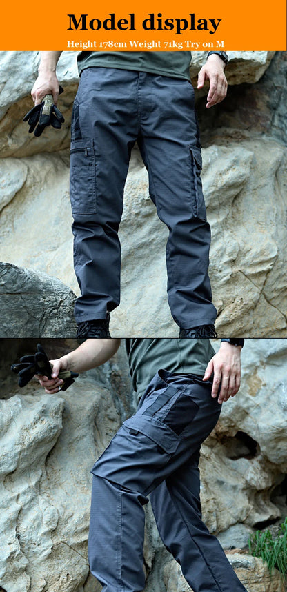 New Tactical Work Pants Men Casual Outdoor Waterproof Cargo Trousers 2/1Pcs Multi-pocket Wear-Resistant Outdoor Training Trouser