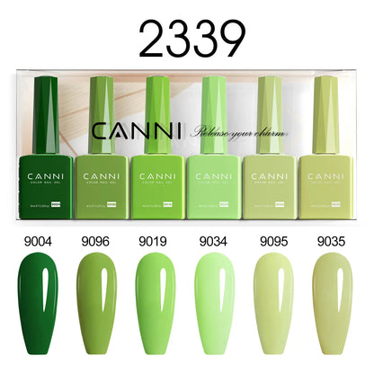 6pcs*9ml HEMA TPO FREE Nail Gel Polish CANNI Semi Permanent Jelly Pink Nude Color Gel Varnish Great Coverage UV LED Lacquer