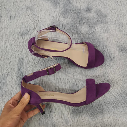 Women Sandals Summer Sexy 5cm Peed Toes Low Heel Ankle Strap High Heels Sandal Ladies Party Dress Red Wedding Shoes Plus Size