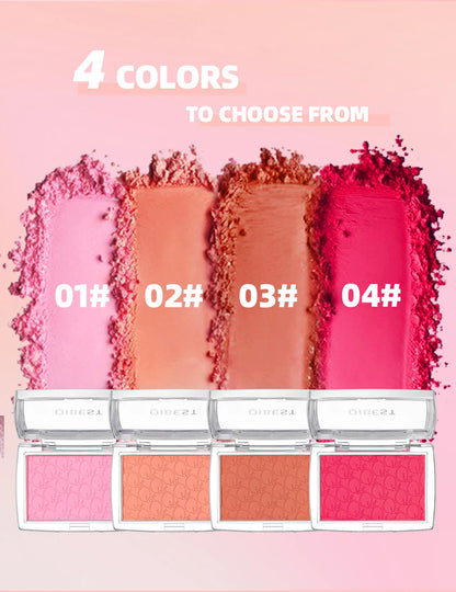 Embossed Powder Blush Peach Pink Coral Tint Makeup 3D Relief Blush Palette Brown Cheek Contour Rouge Cosmetics Face Brightens