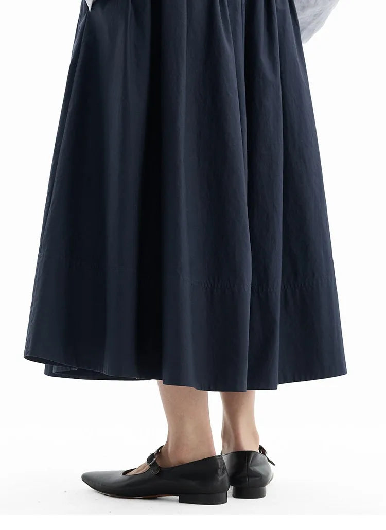 Hepburn-Style Mini Skirt~Pleated Skirt for Petite Figures, Gray-Purple 100% Cotton Umbrella Skirt, Gray A-Line Skirt, New Style for Women