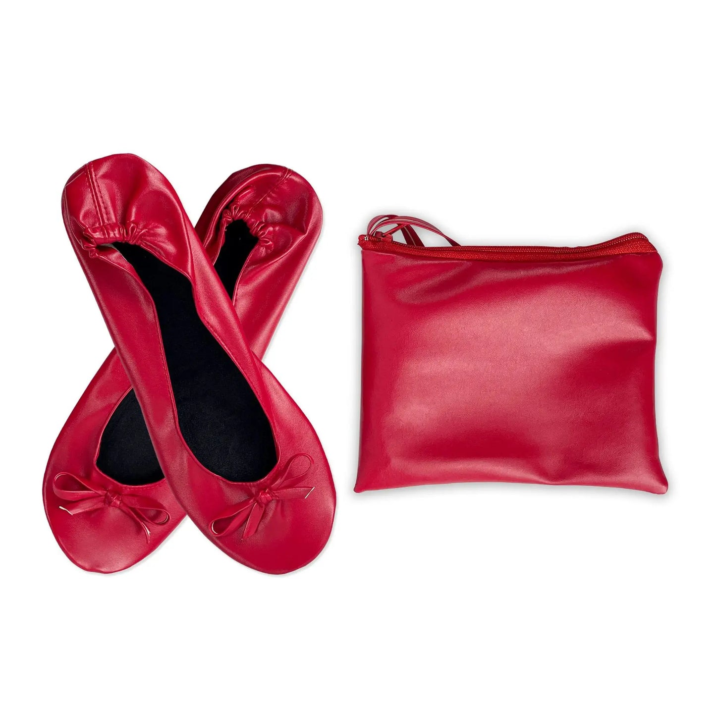 Women's Foldable Portable Ballet Flats For Indoor Use Roll Up Slippers, Conveniently Packaged, With Bag, For Travel Wedding