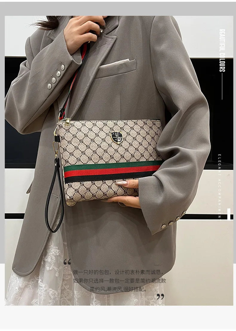 New Men's And Women's Shoulder Casual Bags Envelope Series Fashionable Classic Clutch Bags Simple And Portable Cross-body Bags