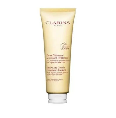 Clarins Gentle Foaming Cleanser 125ml for Normal to Dry Skin Cottonseed Hydrating Face Wash Soap Free Made in France