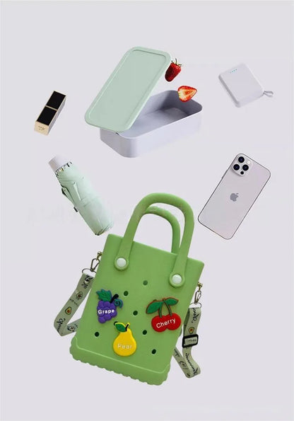 Beach Tote Silicone Basket with Sand Waterproof Travel Bag Sandproof Handbag Multi-Purpose Storage Bag for Boat Pool Sports Gyms