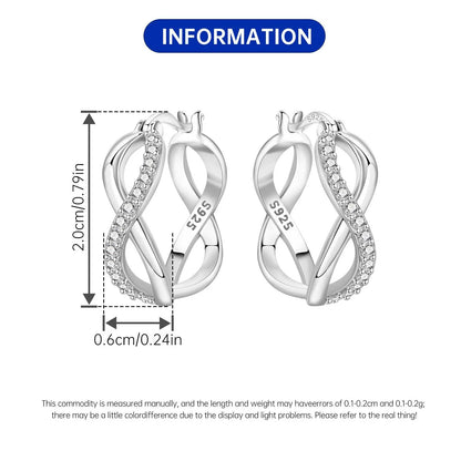 925 Sterling Silver Exquisite Multi-layer Ear Ring Jewelry Versatile Hoop Earrings For Women Jewelry Fine Birthday Party Gift