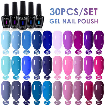NAILCO 15ml 10/20/30pcs Nail Gel Polish 333 Colors Blue UV&LED Gel Varnish Nude Red Soak Off Semi Permanent UV Nail Gel Varnish