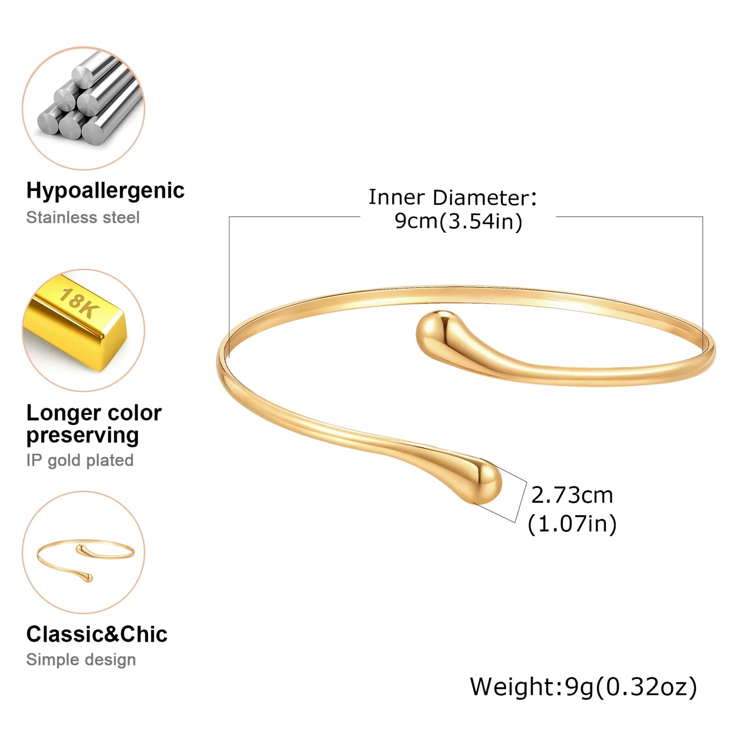 Upper Arm Armlet Bracelets for Women, Fashion Creative Spiral Line Adjustable Armband Cuff Bangle, Luxury Aesthetic Jewelry