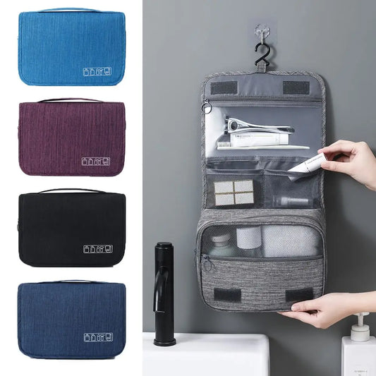 High Quality Women Waterproof Cosmetic Bag Travel Makeup Bags Toiletries Organizer Hanging Dry And Wet Separation Storage Bag