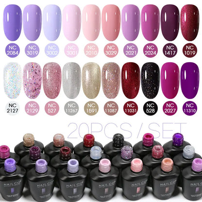 NAILCO 15ml 10/20/30pcs Nail Gel Polish 333 Colors Blue UV&LED Gel Varnish Nude Red Soak Off Semi Permanent UV Nail Gel Varnish
