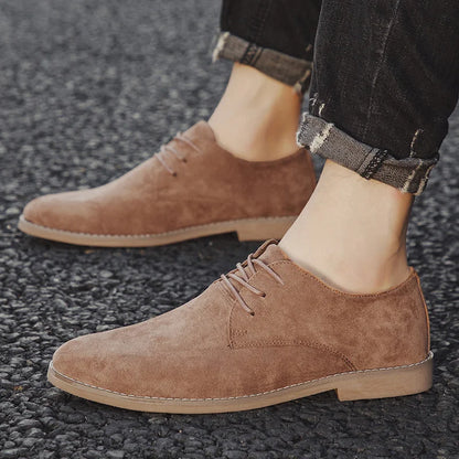 Men's Matte Leather Black/brown Casual Business Office Oxfords Formal Suede Leather Shoes for Men New Arrivals Male Derby Style