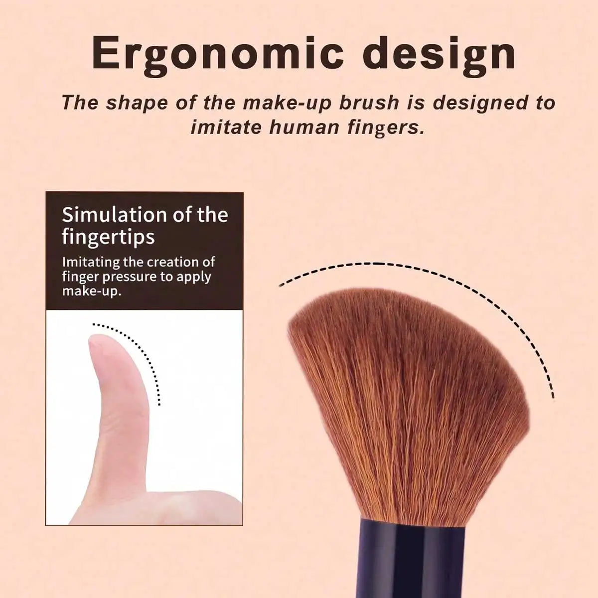 17pcs Professional Soft Long Aluminum Makeup Brush Set, Including Foundation Brush, Eyeshadow Brush, Eyebrow Brush, Blending