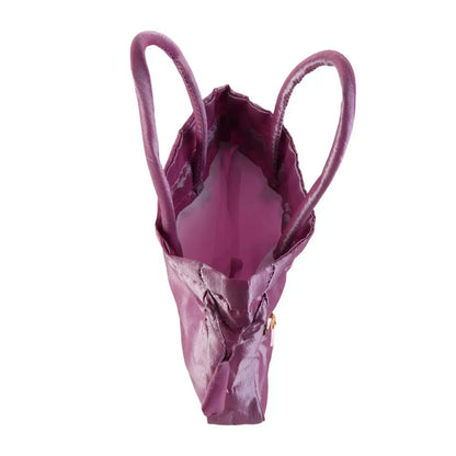 Satin Silk Hanfu Drawstrings Bag Leaf Ethnic Style Embroidery Flower Handbag Cosmetic Makeup Bag Mommy Bag Small Purse Wallet