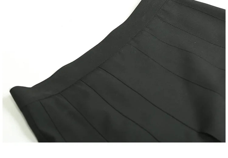 Autumn Suit Skirt for Women, French High-Waisted Pleated Skirt, Slimming, Workwear, College Style Long Skirt