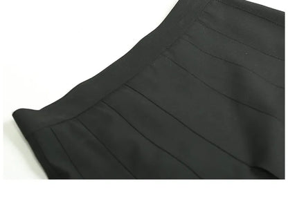 Autumn Suit Skirt for Women, French High-Waisted Pleated Skirt, Slimming, Workwear, College Style Long Skirt