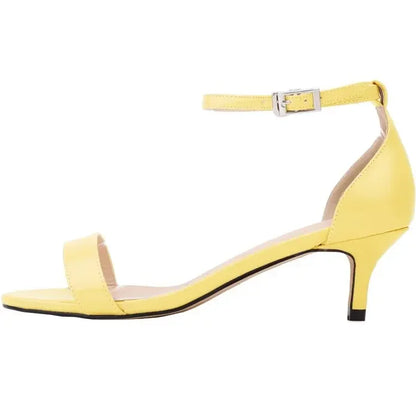 New Women Sandals Summer Casual Low Heels Ankle Strap Sandal Open Toes Sexy High Heels Pumps Wedding Party Shoes Plus Size 42