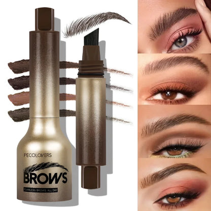 1PC Eyebrow Gel Pen with Angled Brush - Quick-Dry, Long-Lasting, Natural Shaping & Filling for All Skin Types, Waterproof