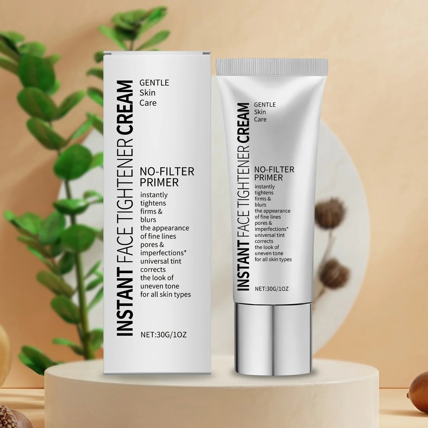 Face Tighten Cream Face Primer Moisturizer Pre-Makeup Isolation Hydrating Base Smoothing Fine Lines Firming Brightening Face Ski