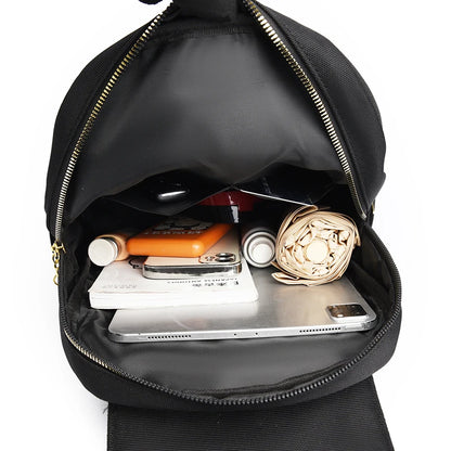 Hot Selling Solid Color Zipper Oxford Fashion Women's Backpack 2024 New Versatile Commuting Large Capacity Soft Female Back Pack