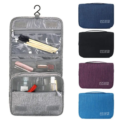 High Quality Women Waterproof Cosmetic Bag Travel Makeup Bags Toiletries Organizer Hanging Dry And Wet Separation Storage Bag