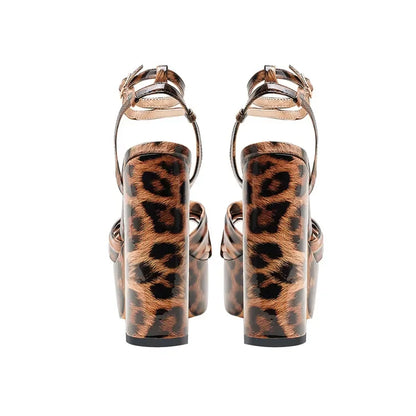 Square Headed Satin Banquet Sandals 2026 New Rhinestone Thick Heel High Heels 35-43 Leather Waterproof Platform Show Women Shoes
