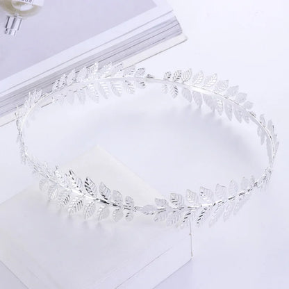 Golden Greek Goddess Crown Laurel Wreath Gold Leaf Headband for Men Circlet Toga Costume Accessories Wedding Party Supplies