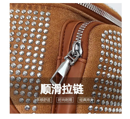 Fashion Shiny Women crossbody bags PU leather Wide strap Female Shoulder bags Ladies Waist Pack and Purses Saddle Chest Bags
