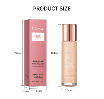 Halo Glow Liquid Filter Liquid Highlighter Face Contouring Pearlescent Makeup Brightener Bronzer Glow Body Face Contour Shimmer