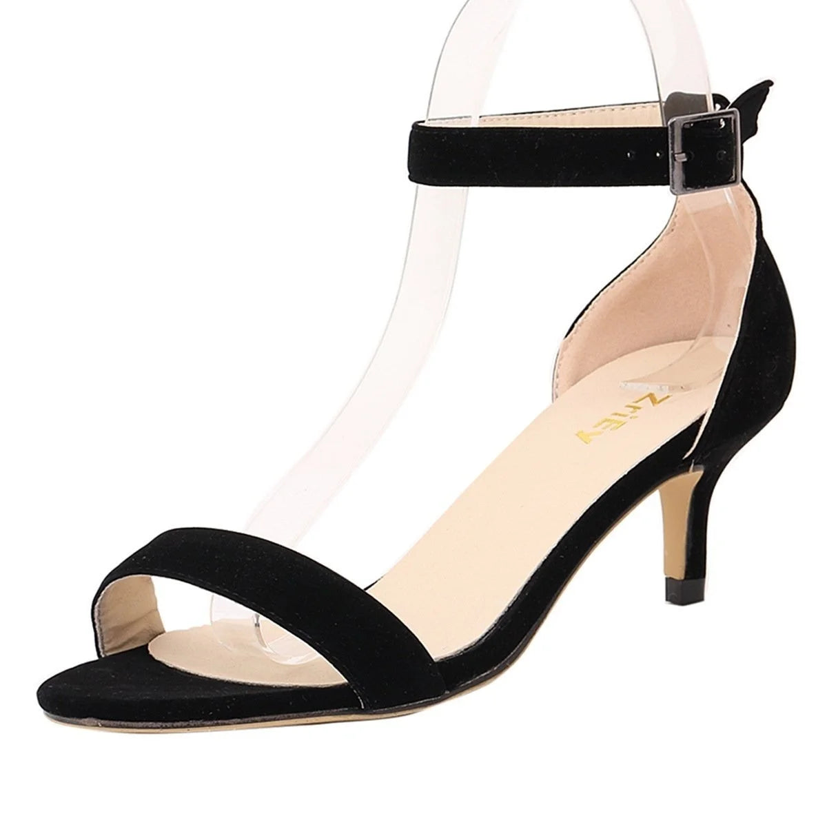 Women Sandals Summer Sexy 5cm Peed Toes Low Heel Ankle Strap High Heels Sandal Ladies Party Dress Red Wedding Shoes Plus Size