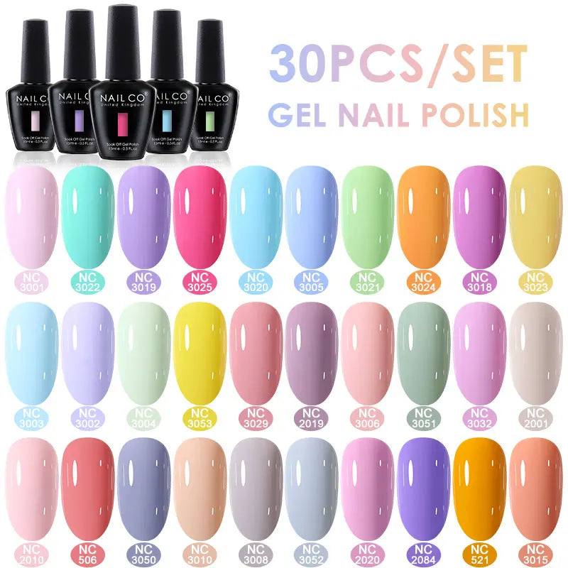 NAILCO 15ml 10/20/30pcs Nail Gel Polish 333 Colors Blue UV&LED Gel Varnish Nude Red Soak Off Semi Permanent UV Nail Gel Varnish