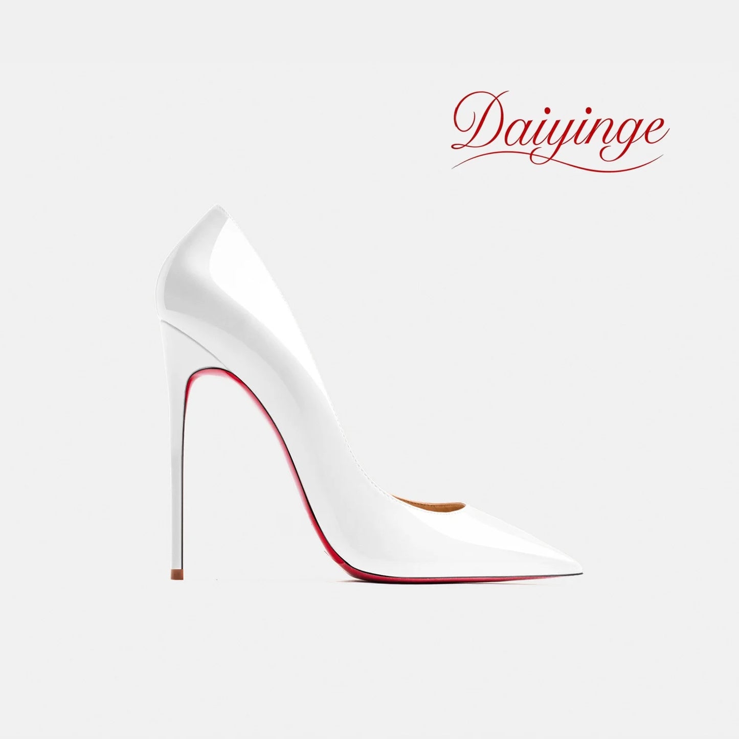 High Heels For Woman 2026 Trend New Leather Luxury Red Shiny Bottom Pointed Toe Stiletto Pumps 12cm Sexy Comfortable Party Shoes