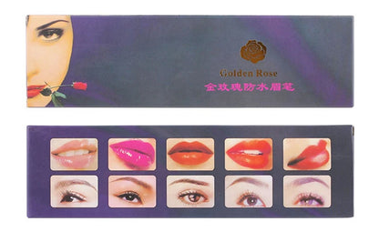 Long Lasting Waterproof  Eyebrow Pencils Peel Off  Red Lip Pencil Set For Microblading Permanent Makeup Pen Eye Liner Gel Pen