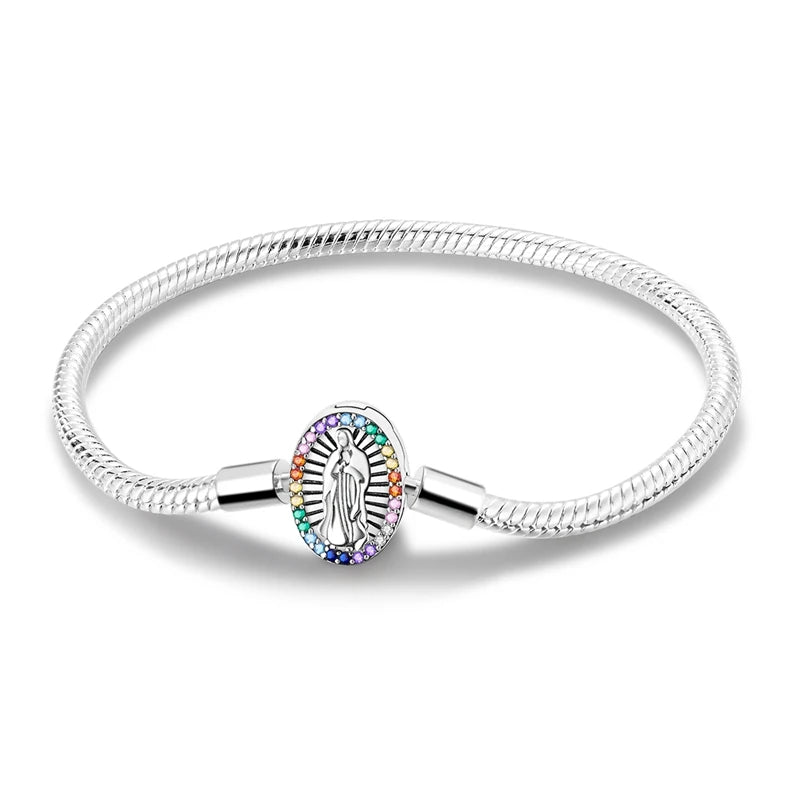925 Sterling Silver Travel Plane Snake Basic Chain Cat and Moon Bracelet fit Original Charm Beads DIY Women Design Jewelry Party