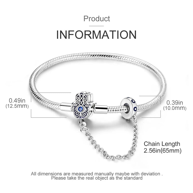 925 Sterling Silver Travel Plane Snake Basic Chain Cat and Moon Bracelet fit Original Charm Beads DIY Women Design Jewelry Party