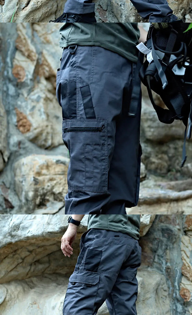 New Tactical Work Pants Men Casual Outdoor Waterproof Cargo Trousers 2/1Pcs Multi-pocket Wear-Resistant Outdoor Training Trouser